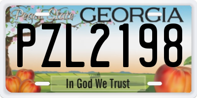 GA license plate PZL2198
