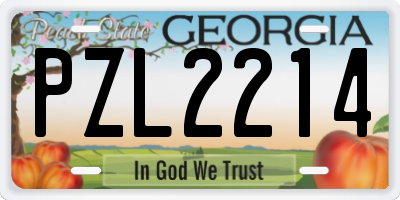 GA license plate PZL2214