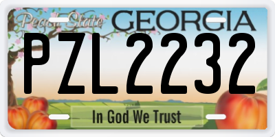 GA license plate PZL2232