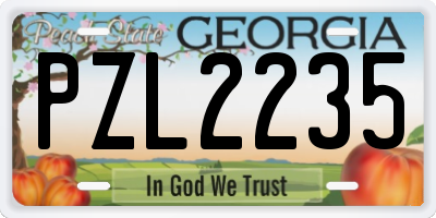 GA license plate PZL2235