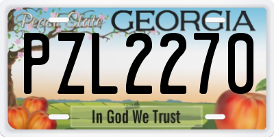 GA license plate PZL2270