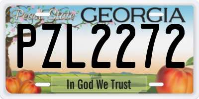 GA license plate PZL2272