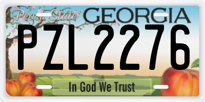 GA license plate PZL2276