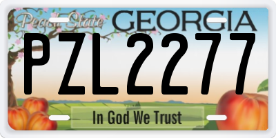 GA license plate PZL2277