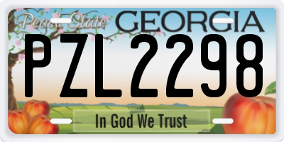 GA license plate PZL2298