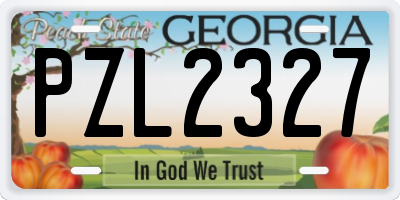 GA license plate PZL2327