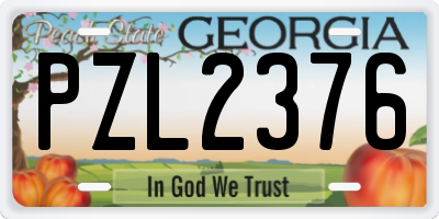 GA license plate PZL2376