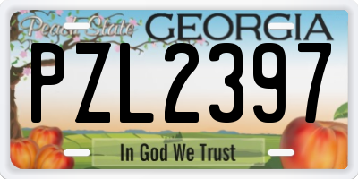 GA license plate PZL2397