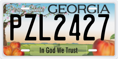 GA license plate PZL2427