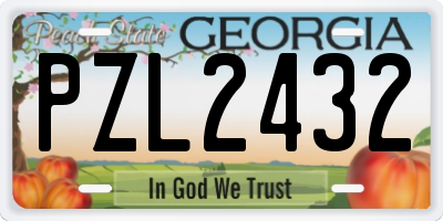 GA license plate PZL2432