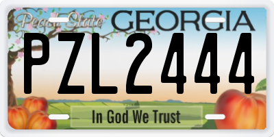 GA license plate PZL2444