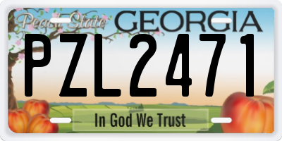 GA license plate PZL2471