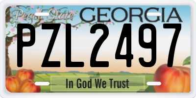 GA license plate PZL2497