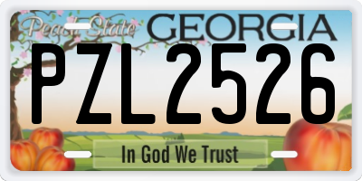 GA license plate PZL2526