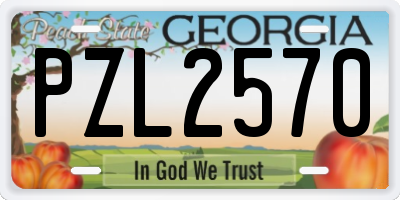 GA license plate PZL2570