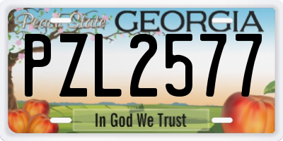 GA license plate PZL2577