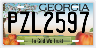 GA license plate PZL2597