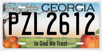 GA license plate PZL2612