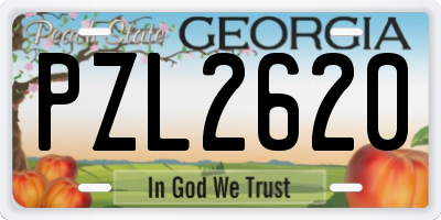 GA license plate PZL2620