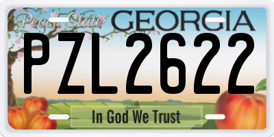 GA license plate PZL2622