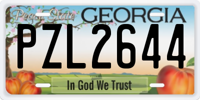 GA license plate PZL2644