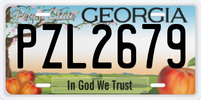 GA license plate PZL2679