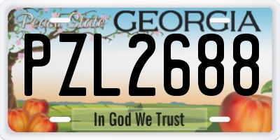 GA license plate PZL2688