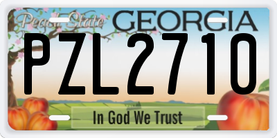 GA license plate PZL2710