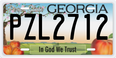 GA license plate PZL2712