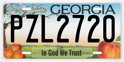 GA license plate PZL2720
