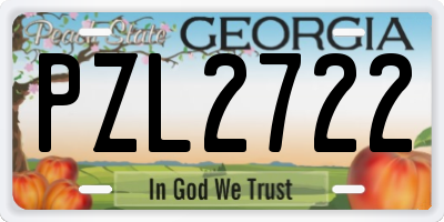 GA license plate PZL2722