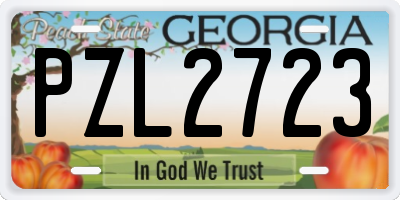 GA license plate PZL2723