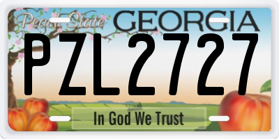 GA license plate PZL2727