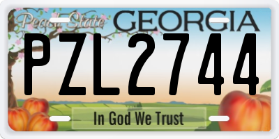 GA license plate PZL2744