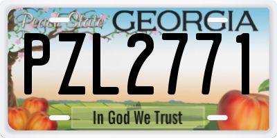 GA license plate PZL2771