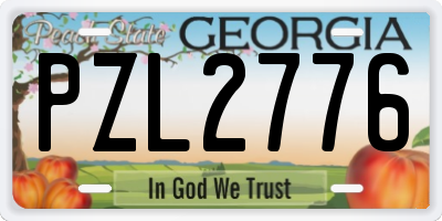 GA license plate PZL2776