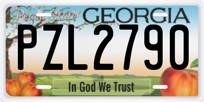 GA license plate PZL2790