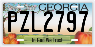 GA license plate PZL2797