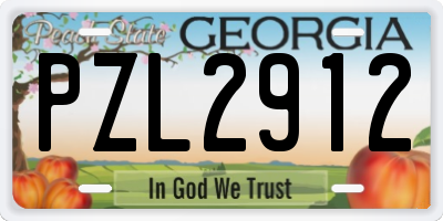 GA license plate PZL2912
