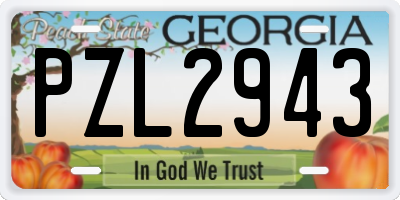 GA license plate PZL2943