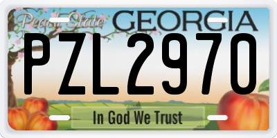 GA license plate PZL2970