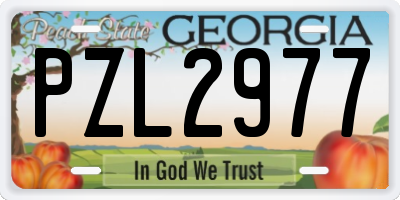 GA license plate PZL2977