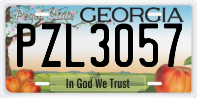 GA license plate PZL3057