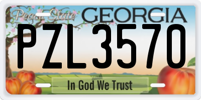 GA license plate PZL3570