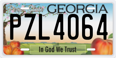 GA license plate PZL4064