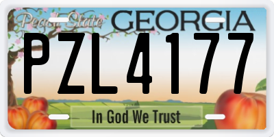 GA license plate PZL4177