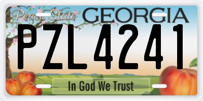 GA license plate PZL4241