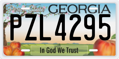GA license plate PZL4295