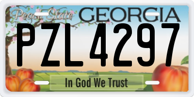 GA license plate PZL4297