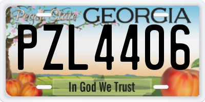 GA license plate PZL4406